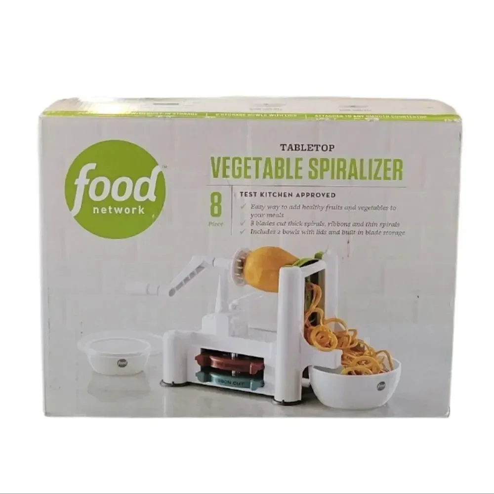 Food Network Tabletop Vegetable Spiralizer 8 Piece Set